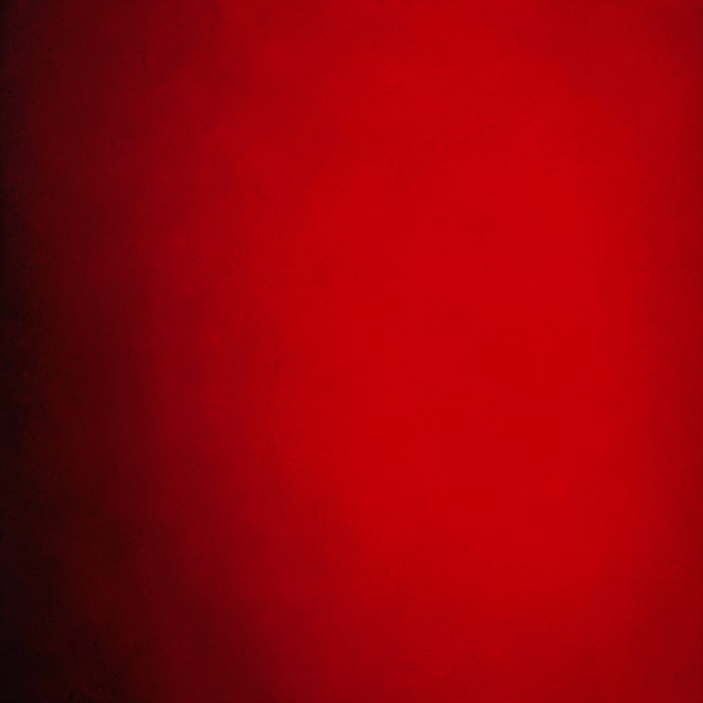 Abstract composition of layered translucent color swatches overlapping in warm coral, deep indigo, and soft amber tones, suggesting creative exhibition and visual culture.